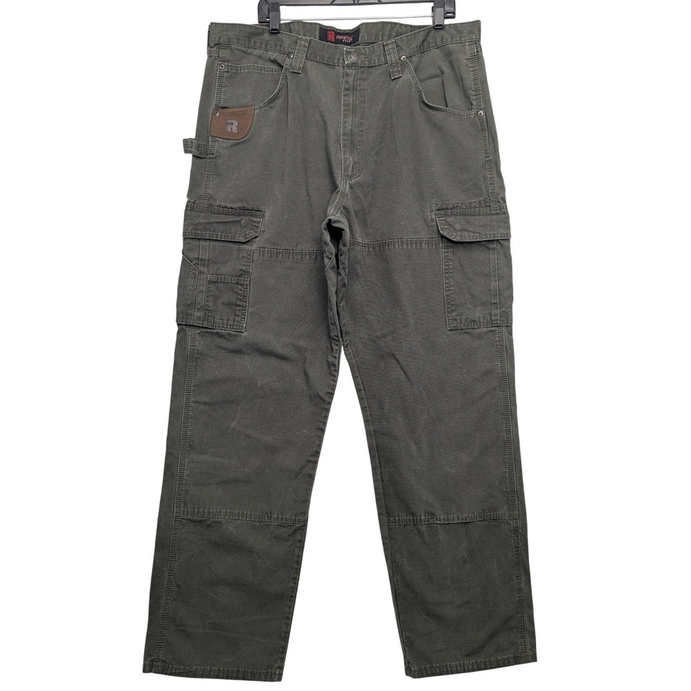 Wrangler Riggs Workwear Mens 42x34(40X33) Olive Green Ripstop Cargo Pants